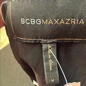 BCBGMaxAzria Black and Gold Detail Dress